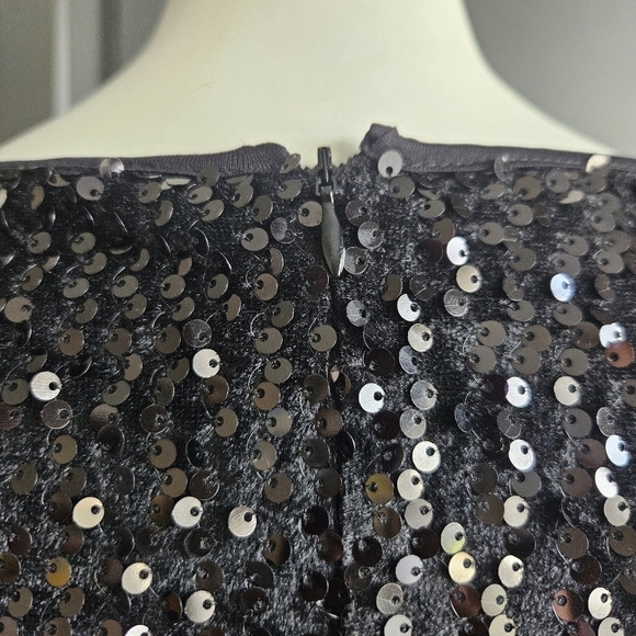 Fashion Nova Womens Sequin Mini Dress Sz Medium Dark Romantic Whimsigoth - Picture 5 of 12